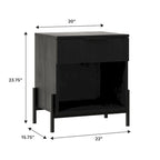 Middlebrook Designs Modern Fluted-Drawer Nightstand