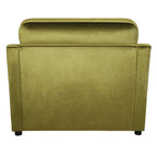 Green 37  Accent Chair with Plastic Legs and Decorative Pillows