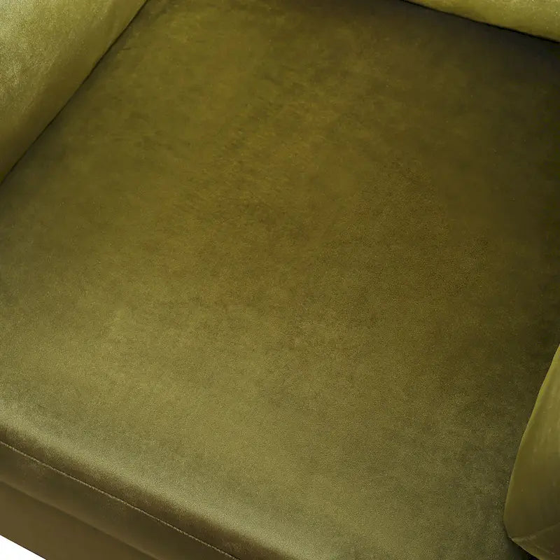 Green 37  Accent Chair with Plastic Legs and Decorative Pillows