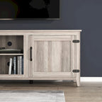 70.08  TV Stand with Doors and Open Storage Compartments for TVs Up to 60