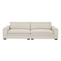 Beige Modern 104.7  Large Fabric Sofa with Lumbar Pillows