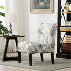 29.13 Upholstered Accent Chair with Wood Legs