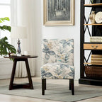 29.13 Upholstered Accent Chair with Wood Legs