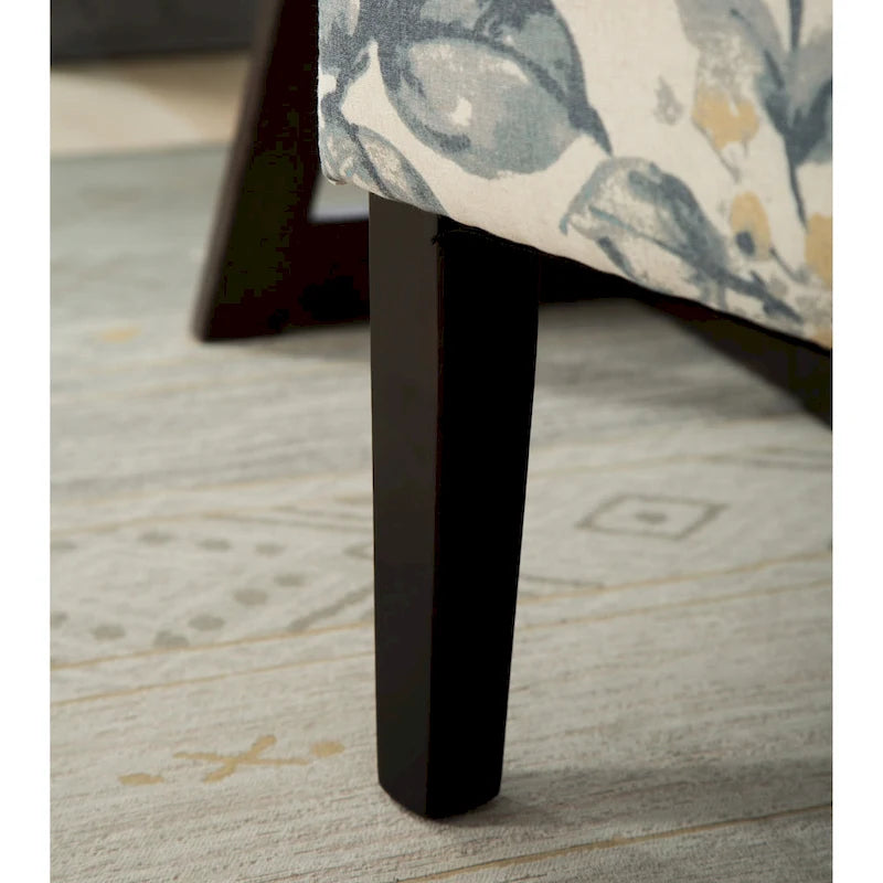 29.13 Upholstered Accent Chair with Wood Legs