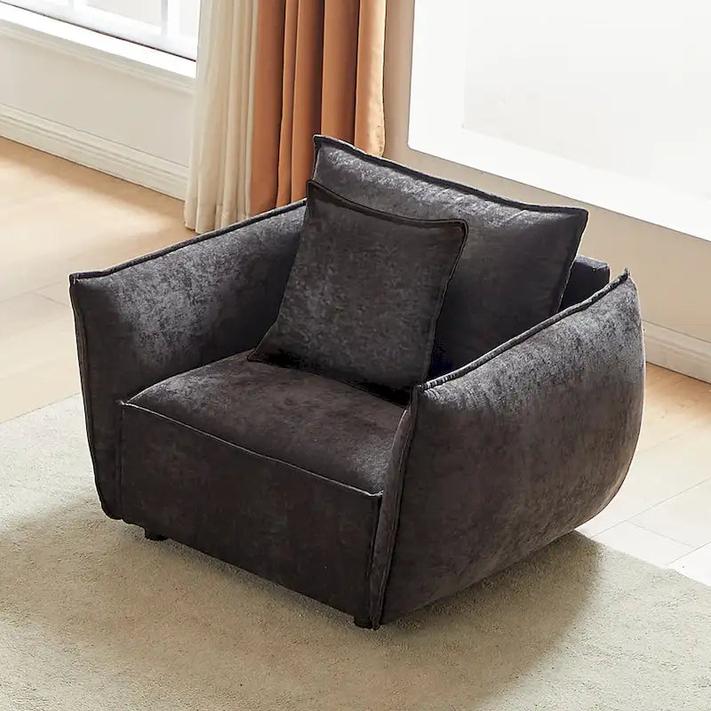 44  Upholstered Arm Chair with Pillows
