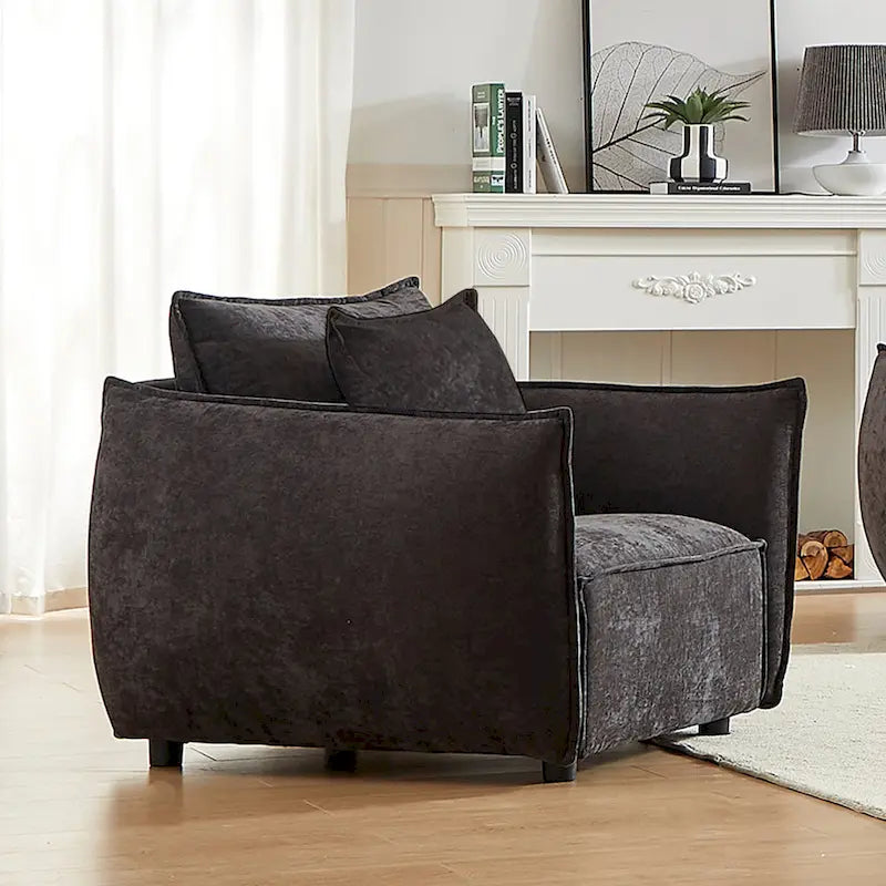 44  Upholstered Arm Chair with Pillows