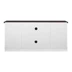 White 59.13  Fireplace TV Stand with Sliding Glass Doors and Storage Shelf for TVs Up to 65