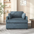 37  Accent Chair with Plastic Legs and Decorative Pillows