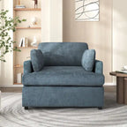 37  Accent Chair with Plastic Legs and Decorative Pillows