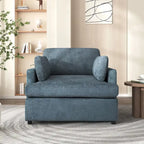 37  Accent Chair with Plastic Legs and Decorative Pillows