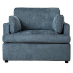 37  Accent Chair with Plastic Legs and Decorative Pillows