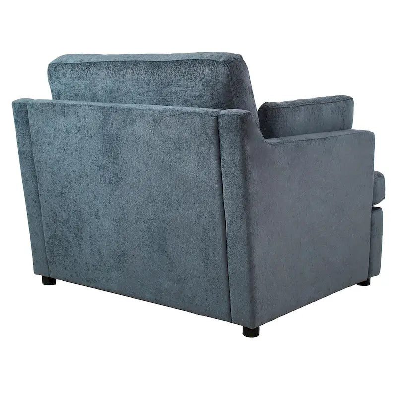 37  Accent Chair with Plastic Legs and Decorative Pillows