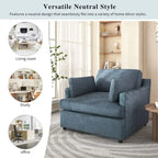 37  Accent Chair with Plastic Legs and Decorative Pillows