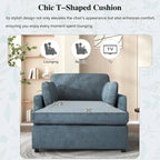 37  Accent Chair with Plastic Legs and Decorative Pillows