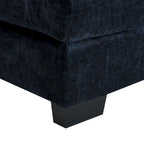 Blue Chenille 6-Seat Modular U-Shaped Sleeper Sectional Sofa with Chaise