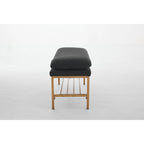 Linen Upholstered Storage Shoe Bench