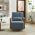 30.31  Linen Blend Upholstered 360 Swivel Accent Chair