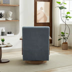 30.31  Linen Blend Upholstered 360 Swivel Accent Chair