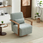 30.31  Linen Blend Upholstered 360 Swivel Accent Chair