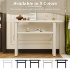 Elegant Minimalist Console Table with Rounded Edges and Sturdy Shelf Design for Entryway, Living Room