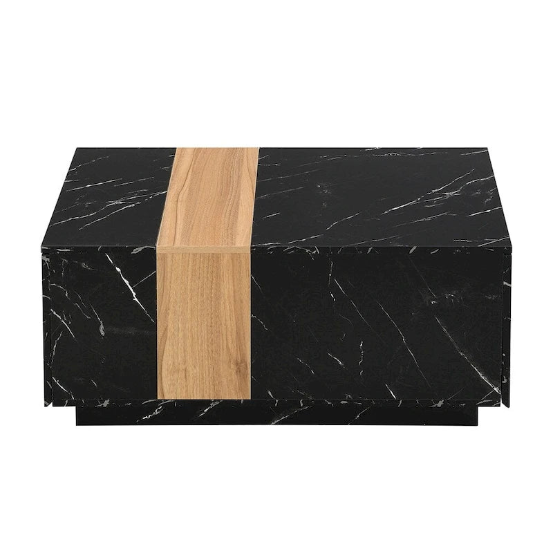 Coffee Table with 2 Storage Drawers and Wood Grain Finish
