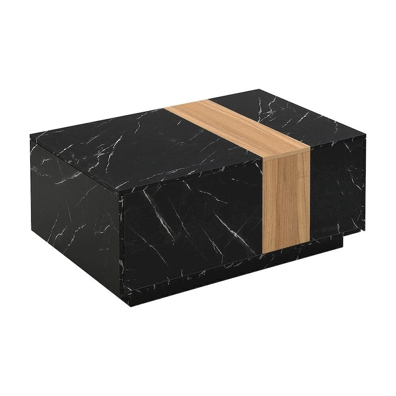 Coffee Table with 2 Storage Drawers and Wood Grain Finish