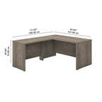 Studio C 60W L Shaped Desk with 42W Return by Bush Business Furniture