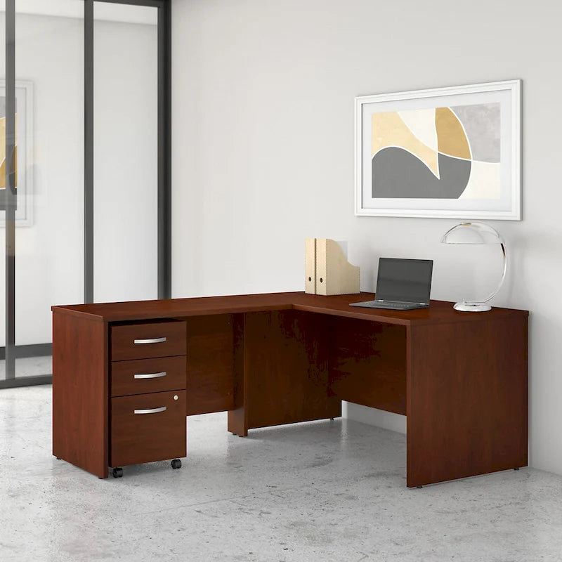 Studio C 60W L Shaped Desk with 42W Return by Bush Business Furniture