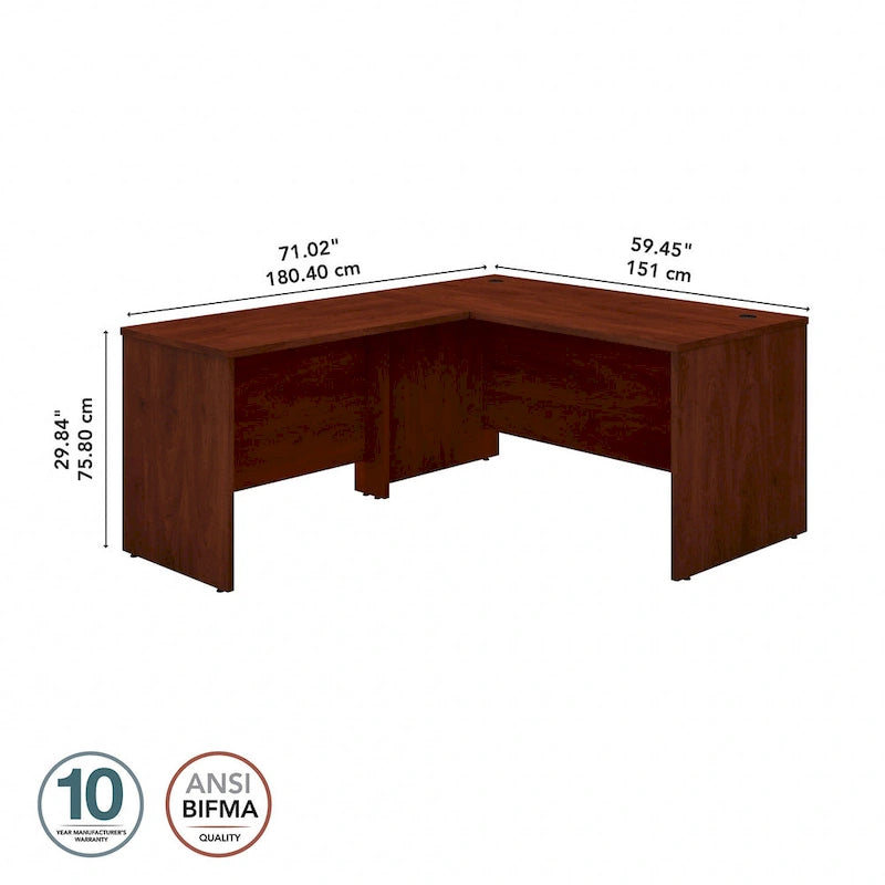 Studio C 60W L Shaped Desk with 42W Return by Bush Business Furniture