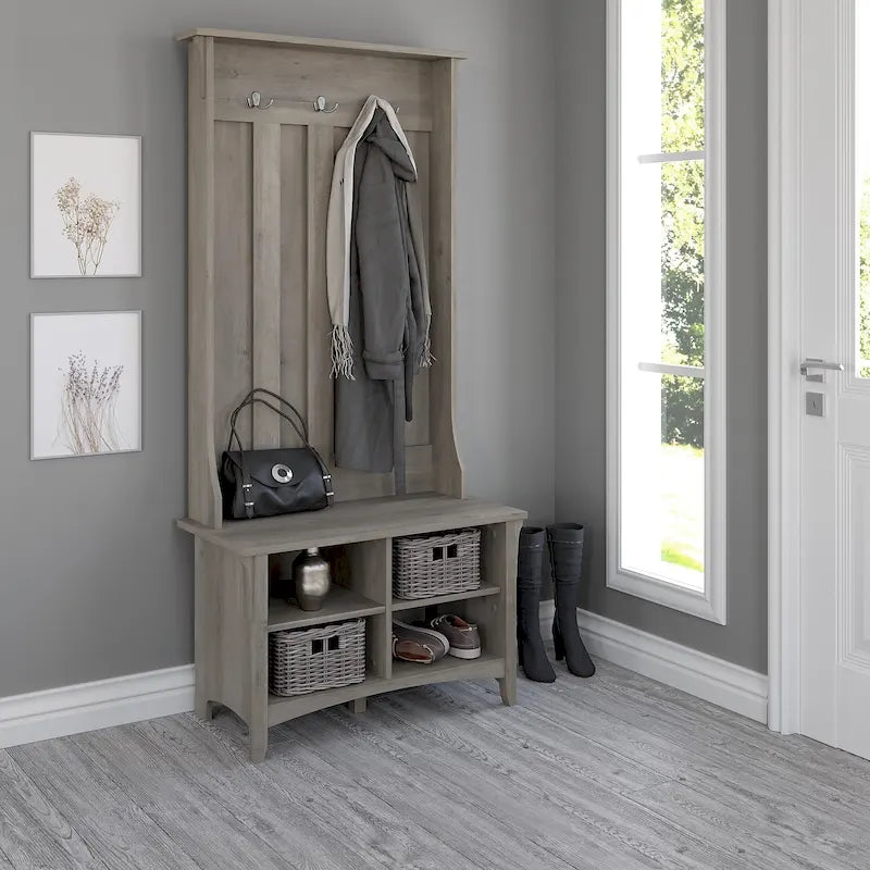 Salinas Hall Tree with Shoe Storage Bench by Bush Furniture