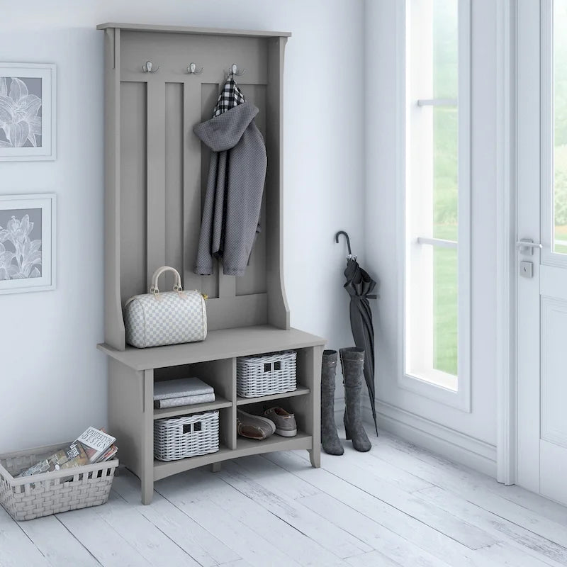 Salinas Hall Tree with Shoe Storage Bench by Bush Furniture