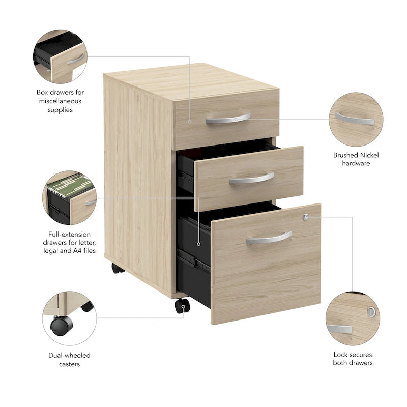 Bush Business Furniture Studio C 3 Drawer Storage File Cabinet