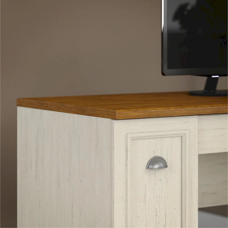 Fairview 60W L Shaped Desk with Drawers and Storage by Bush Furniture