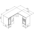 Fairview 60W L Shaped Desk with Drawers and Storage by Bush Furniture