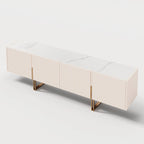 78.7  TV Stand, Entertainment Center with Faux Marble Top