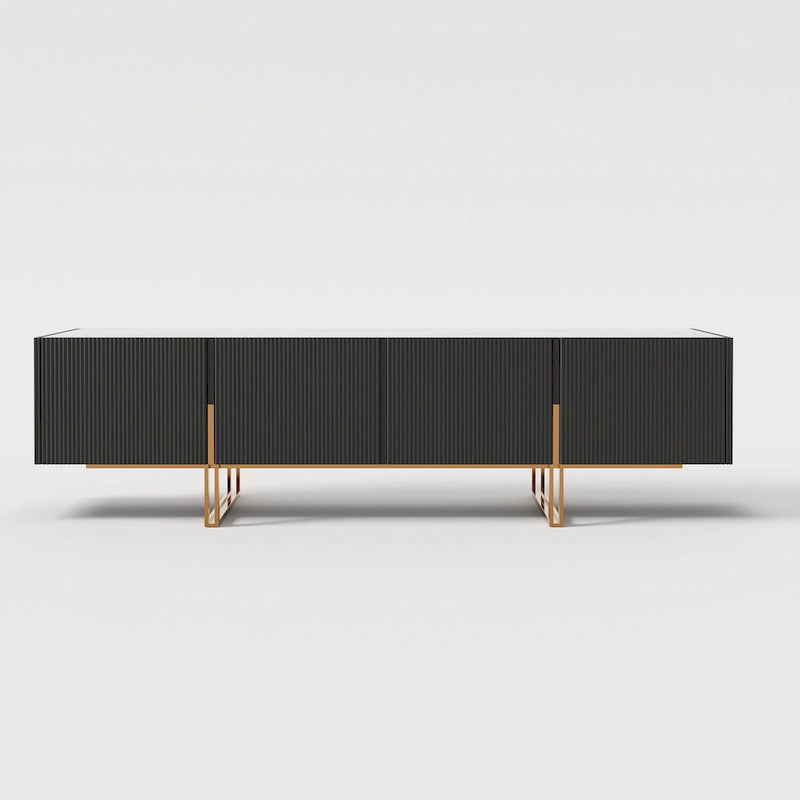 78.7  TV Stand, Entertainment Center with Faux Marble Top