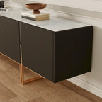 78.7  TV Stand, Entertainment Center with Faux Marble Top