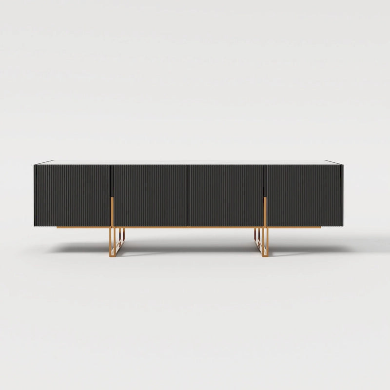 78.7  TV Stand, Entertainment Center with Faux Marble Top