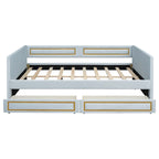 Full Size Upholstery Daybed with Two Storage Drawers