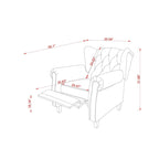Modern Tufted Push Back Tufted Recliner Armchair