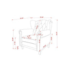 Modern Tufted Push Back Tufted Recliner Armchair