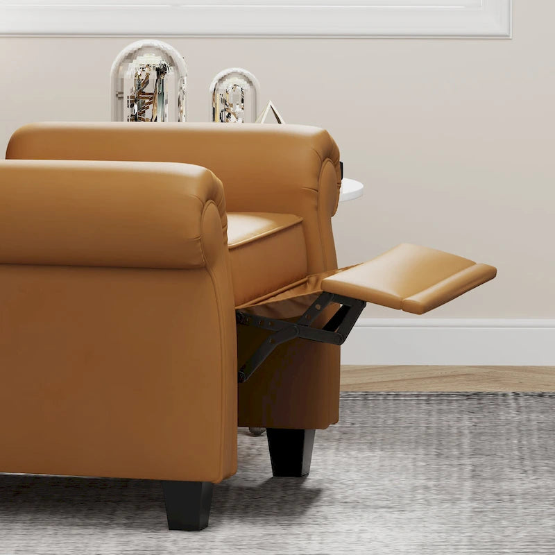 Modern Tufted Push Back Tufted Recliner Armchair