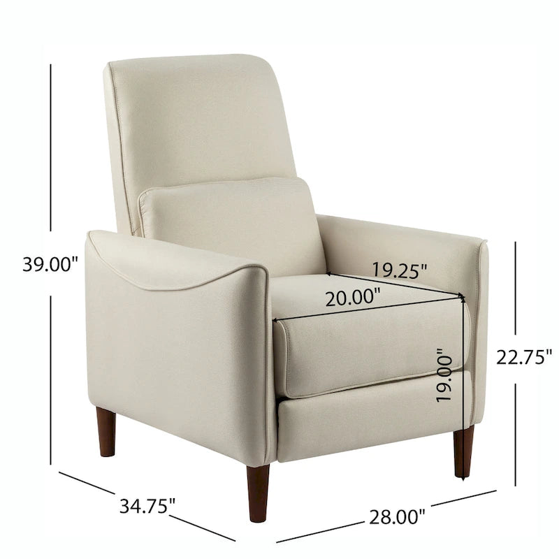 Upholstered Push Recliner Chair