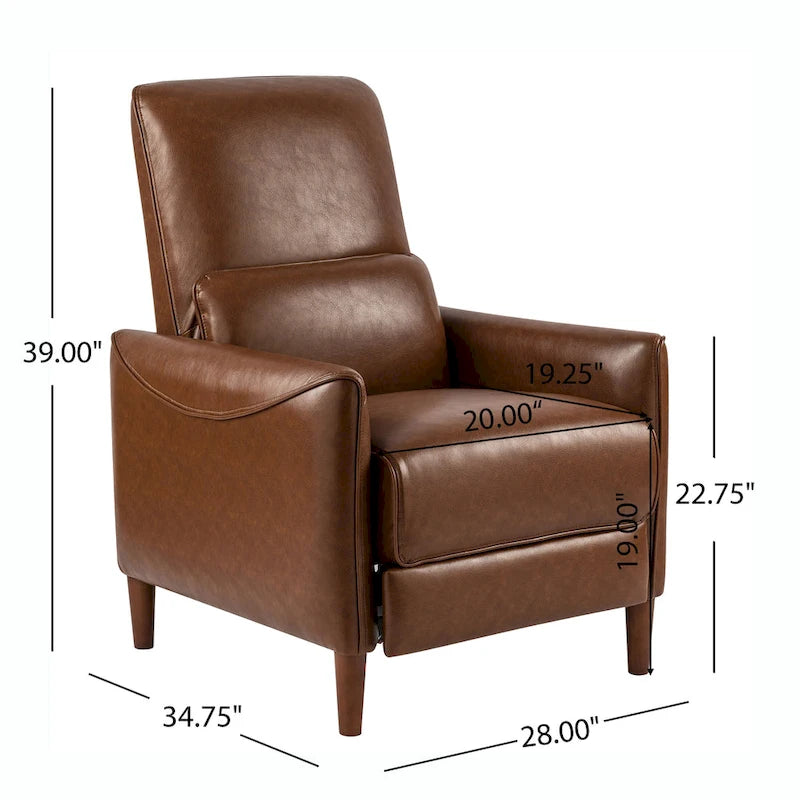 Upholstered Push Recliner Chair
