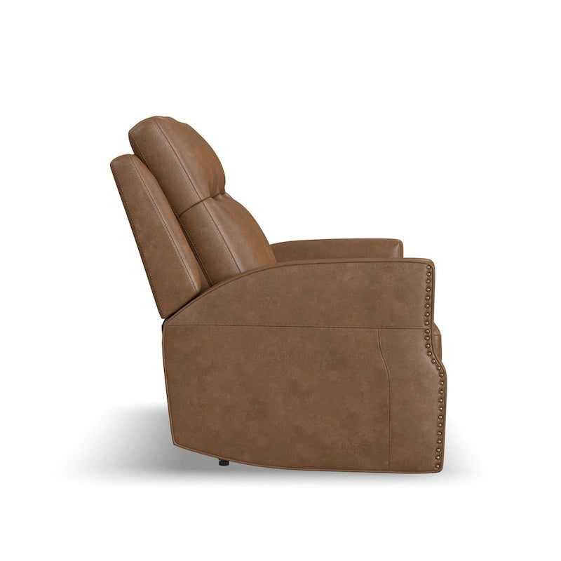 Maxwellton Cedar Power Reclining Loveseat with Power Headrests and Lumbar by Flexsteel - 56  x 42  x 39