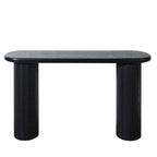 60  Wood Console Table with Ribbed Legs