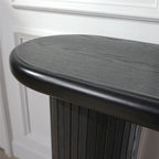 60  Wood Console Table with Ribbed Legs