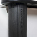 60  Wood Console Table with Ribbed Legs