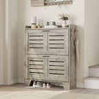 Shoe Cabinet Storage for Entryway, Narrow Shoe Cabinet with 2 Flip Drawers, Freestanding Hidden Shoe Organizer Cabinet
