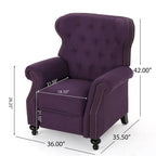 Roomfitters Accented Push Back Recliner Chair with Rolled Arms, Enjoy Cocooning Comfort